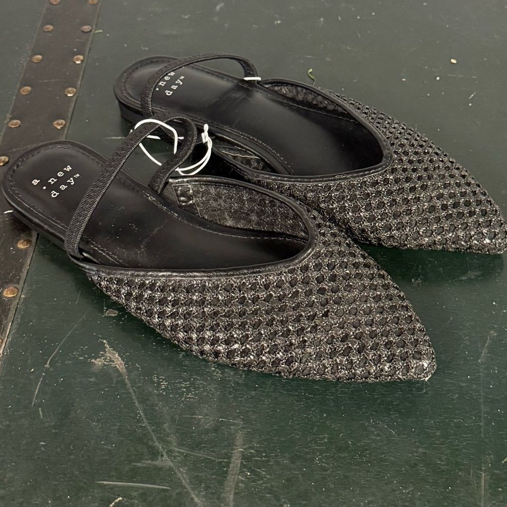 Women's Emerson Slingback Flats - A New Day black 6.5